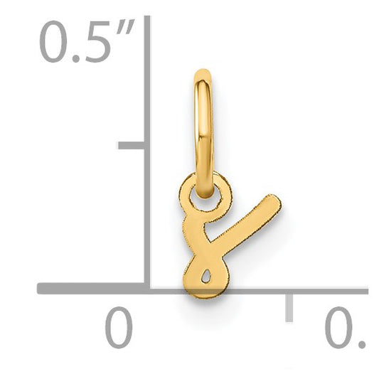 Colgante de Oro Amarillo de 14k con Letra "s" en Minúscula