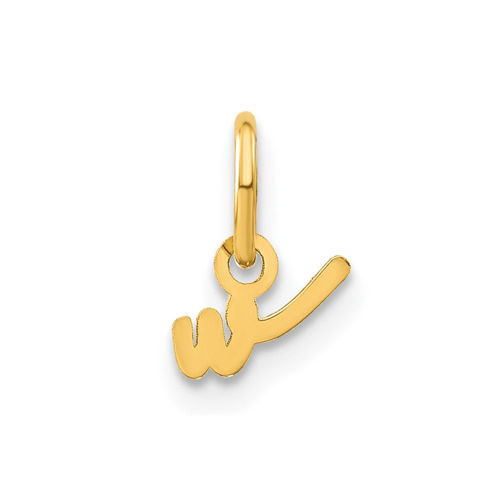 Dije Inicial "w" en Minúscula en Oro Amarillo de 14k