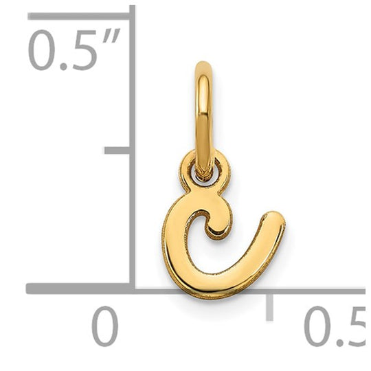 Dije con la Inicial "c" en Minúscula en Oro Amarillo de 14k