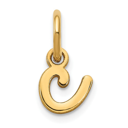 Dije con la Inicial "c" en Minúscula en Oro Amarillo de 14k