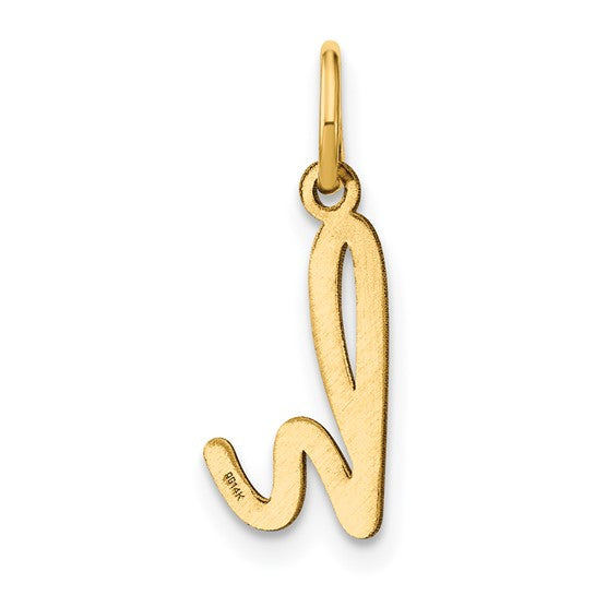 Dije de Letra "h" en Oro Amarillo de 14K