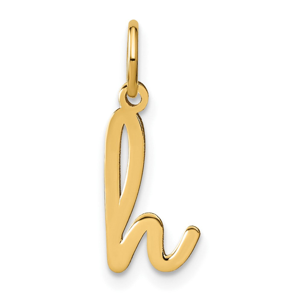 Dije de Letra "h" en Oro Amarillo de 14K