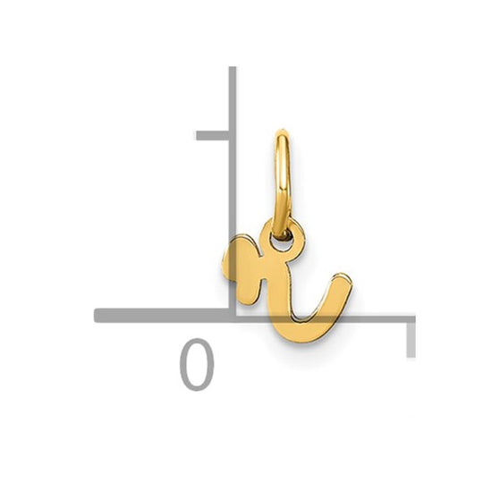 Dije Inicial "r" en Minúscula en Oro Amarillo de 14k