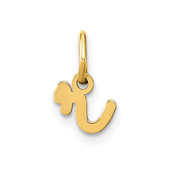 Dije Inicial "r" en Minúscula en Oro Amarillo de 14k