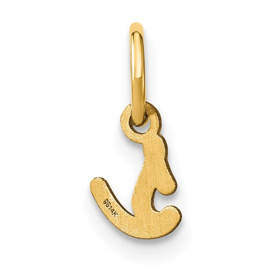 Colgante de Oro Amarillo de 14k con Letra "s" en Minúscula