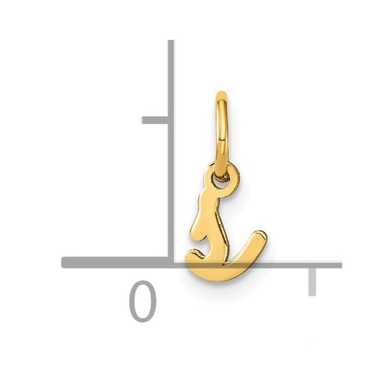 Colgante de Oro Amarillo de 14k con Letra "s" en Minúscula