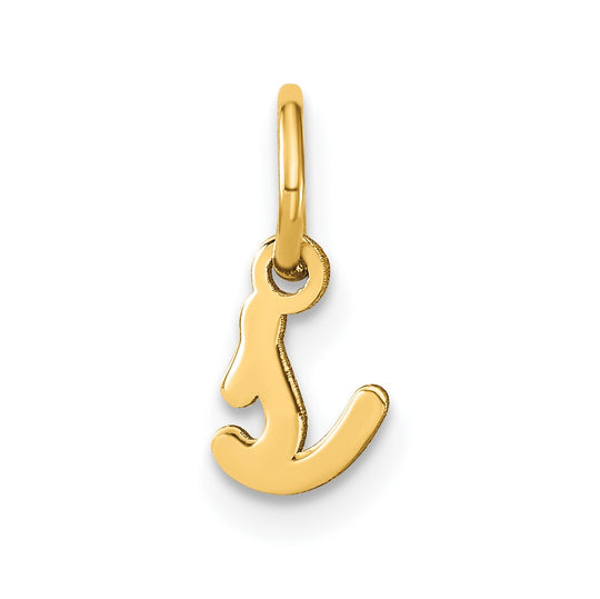 Colgante de Oro Amarillo de 14k con Letra "s" en Minúscula