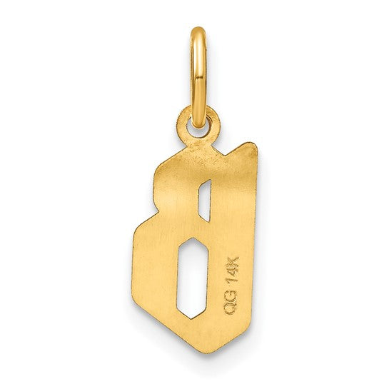 Colgante Inicial Letra B en Oro Amarillo de 14k