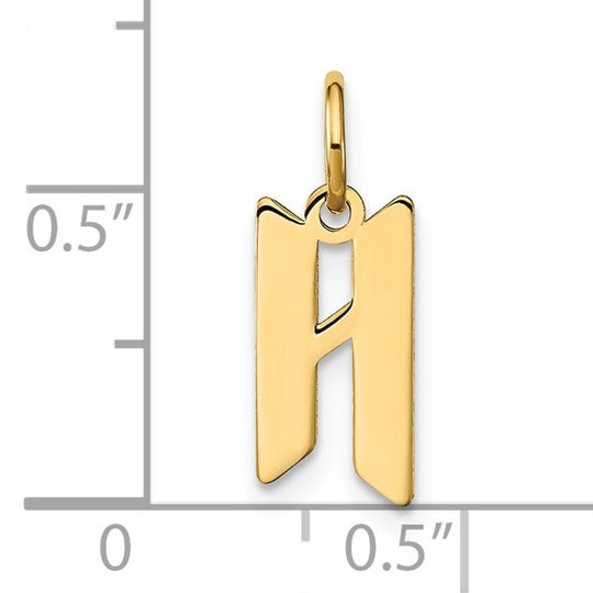 Dije de Letra "H" en Oro Amarillo de 14K