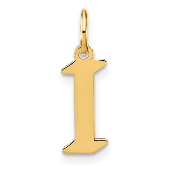 Dije Letra "i" en Oro Blanco de 14K