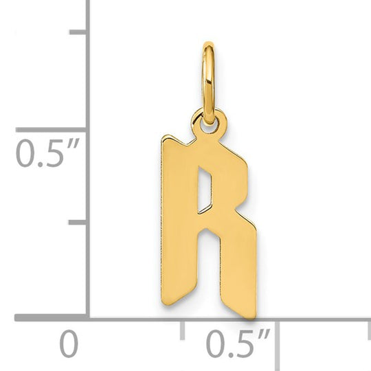 Colgante Inicial Letra R en Oro Amarillo de 14k