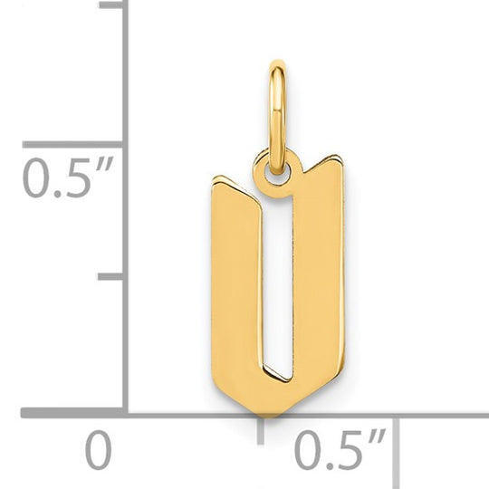 Dije con la Inicial "V" en Oro Amarillo de 14k