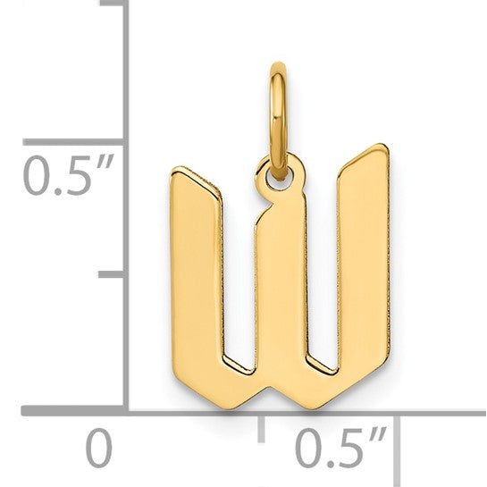 Colgante Inicial "W" en Oro Amarillo de 14k