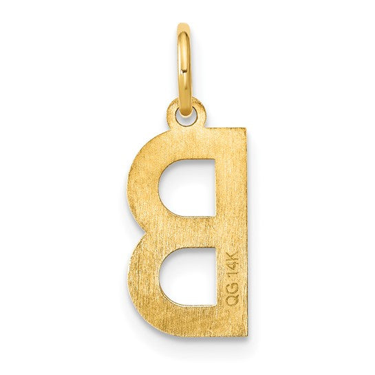 Colgante Inicial Letra B en Oro Amarillo de 14k