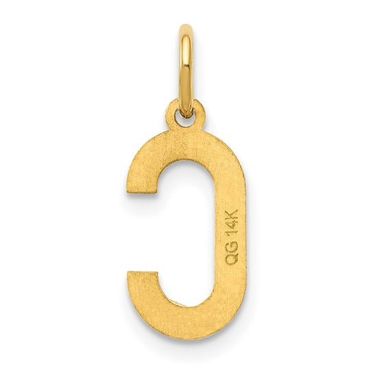 Colgante con la Inicial "C" en Oro Amarillo de 14k