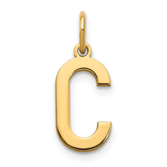 Colgante con la Inicial "C" en Oro Amarillo de 14k