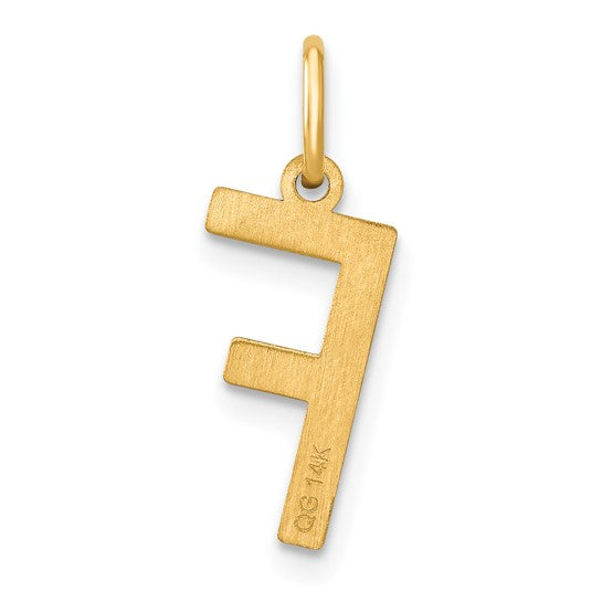 Dije con la Inicial "F" en Oro Amarillo de 14k