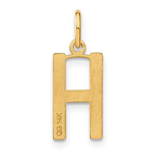 Dije de Letra "H" en Oro Amarillo de 14K