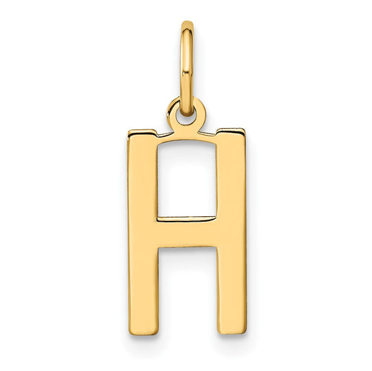 Dije de Letra "H" en Oro Amarillo de 14K