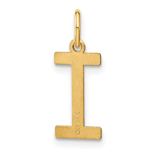 Dije con Letra "I" de Oro Amarillo de 14K