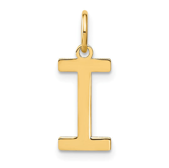 Dije con Letra "I" de Oro Amarillo de 14K