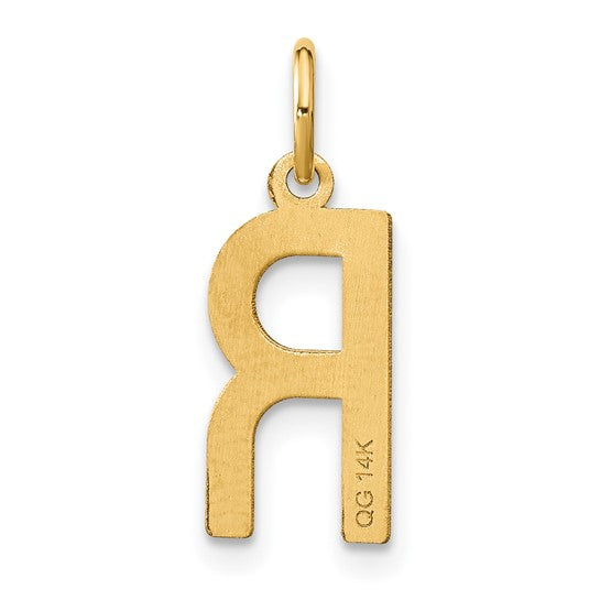 Colgante Inicial Letra R en Oro Amarillo de 14k