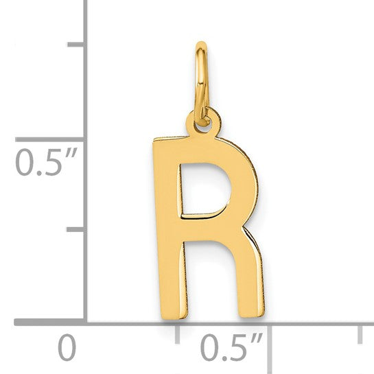 Colgante Inicial Letra R en Oro Amarillo de 14k