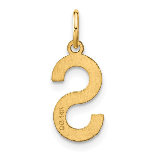 Colgante de Inicial "S" en Oro Amarillo de 14K