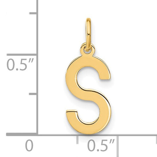 Colgante de Inicial "S" en Oro Amarillo de 14K