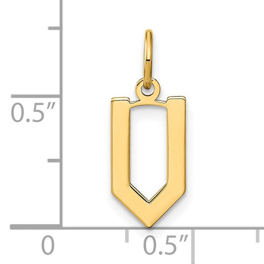 Dije con la Inicial "V" en Oro Amarillo de 14k