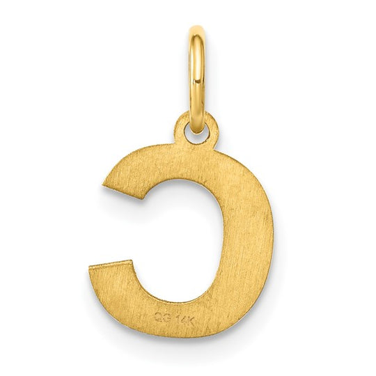 Colgante con la Inicial "C" en Oro Amarillo de 14k