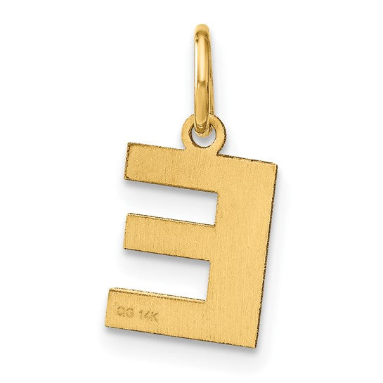 Dije con la Inicial "E" en Oro Amarillo de 14k