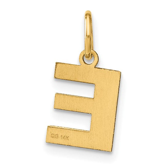 Dije con la Inicial "E" en Oro Amarillo de 14k