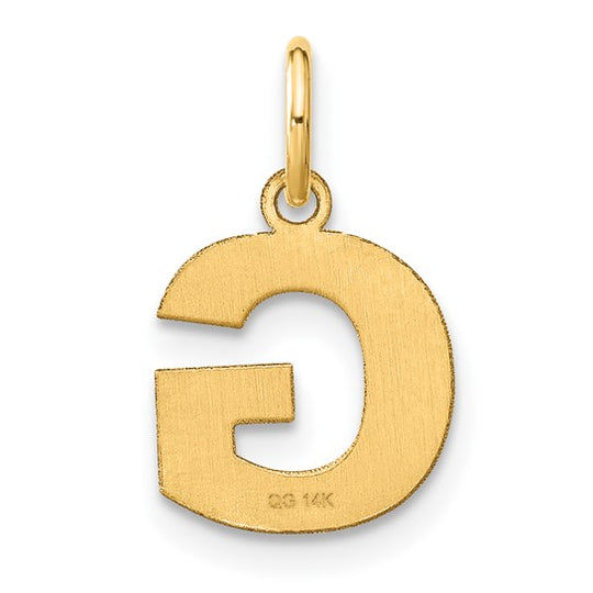 Colgante de Letra "G" en Oro Amarillo de 14k