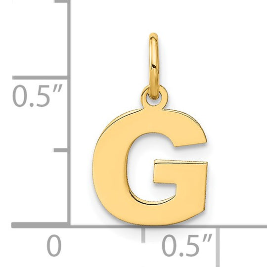 Colgante de Letra "G" en Oro Amarillo de 14k