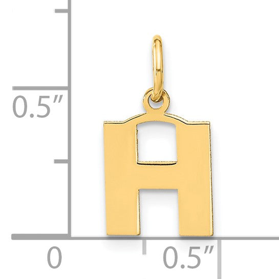 Dije de Inicial "H" en Oro Amarillo de 14K