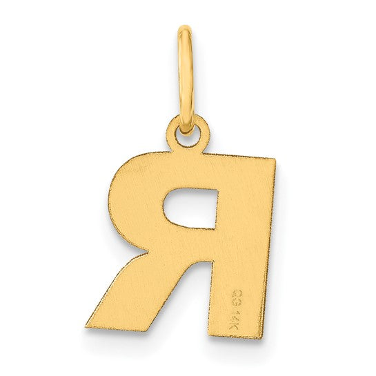 Colgante Inicial Letra R en Oro Amarillo de 14k