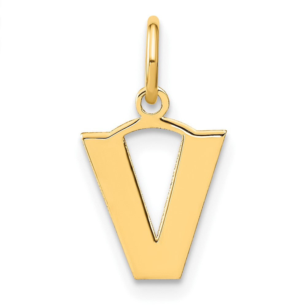 Dije de la Inicial "V" en Oro Amarillo de 14k