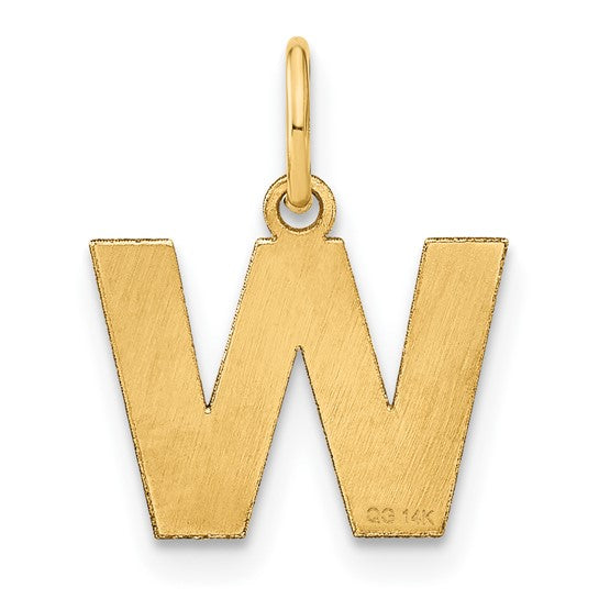 Colgante Inicial "W" en Oro Amarillo de 14k