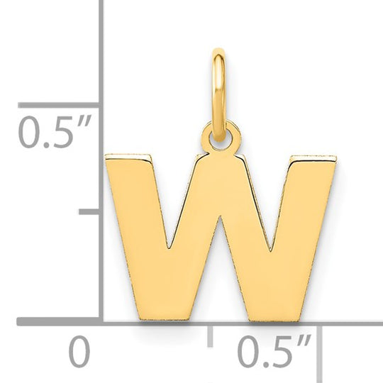 Colgante Inicial "W" en Oro Amarillo de 14k