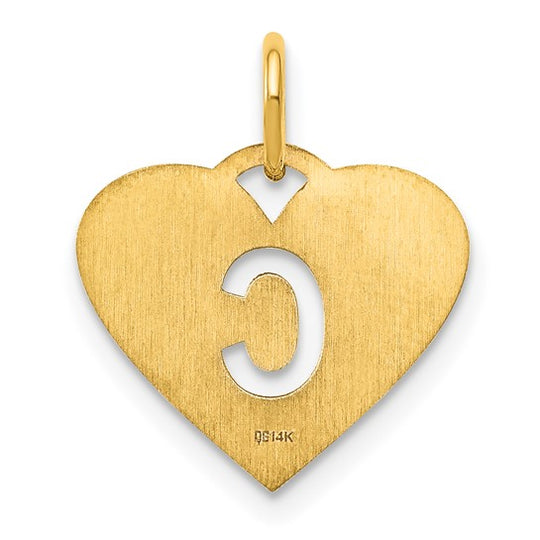 Dije con la Inicial "C" en Oro Amarillo de 14k