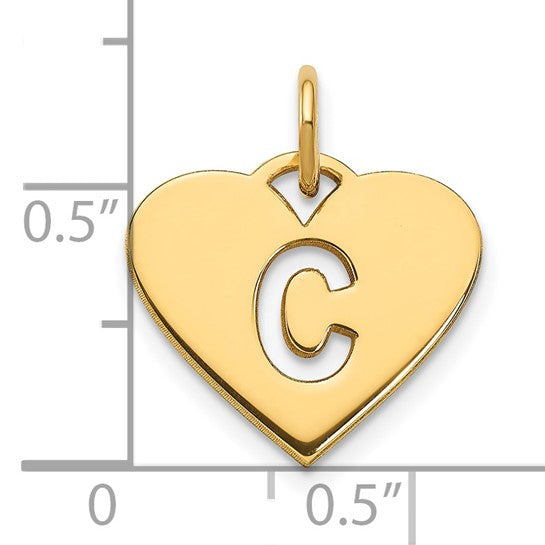 Dije con la Inicial "C" en Oro Amarillo de 14k