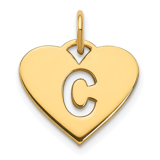 Dije con la Inicial "C" en Oro Amarillo de 14k