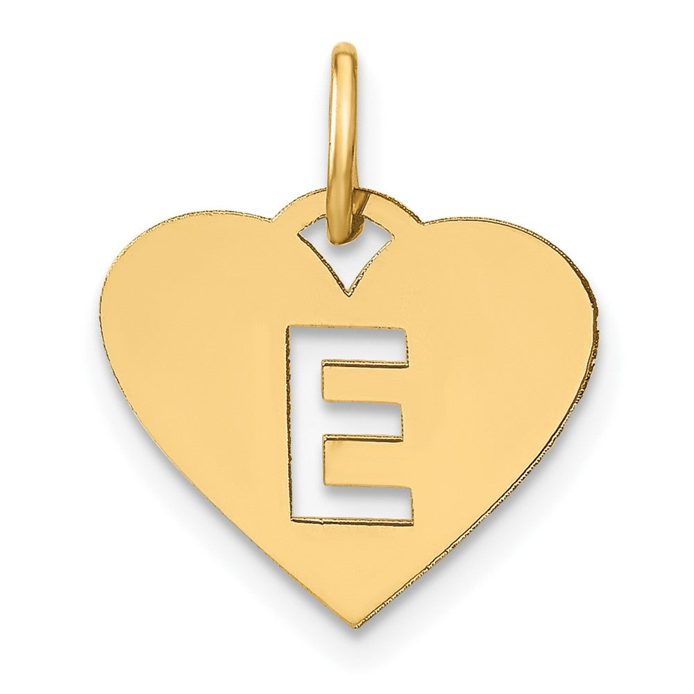 Dije de Letra "E" en Oro Amarillo de 14k