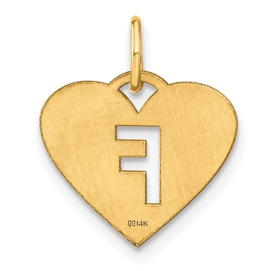 Dije de Letra "F" en Oro Amarillo de 14k