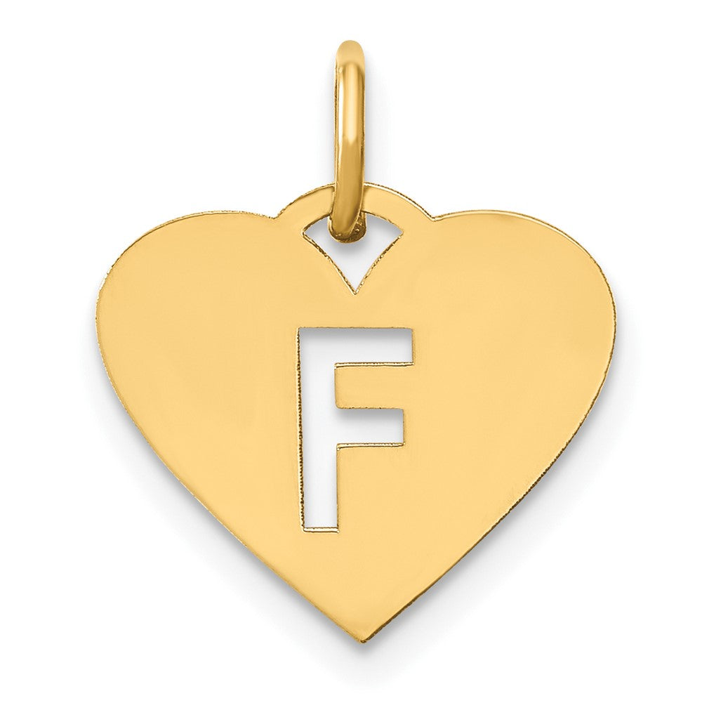 Dije de Letra "F" en Oro Amarillo de 14k