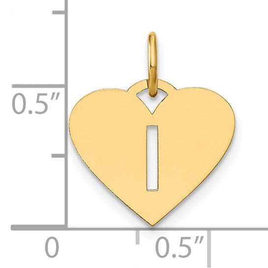 Dije Inicial "I" en Oro Amarillo de 14K