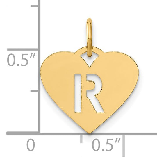 Dije Inicial "R" en Oro Amarillo de 14k