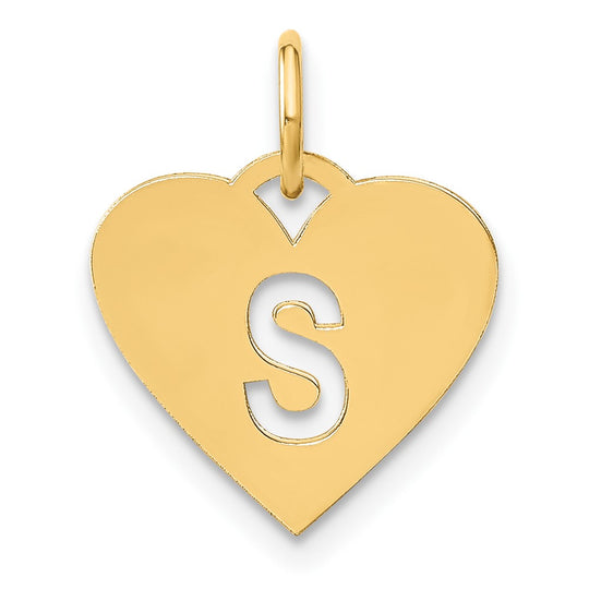 Colgante de Oro Amarillo de 14k con Inicial "S"