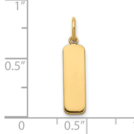 Dije de Barra Pequeña en Oro Amarillo de 14k